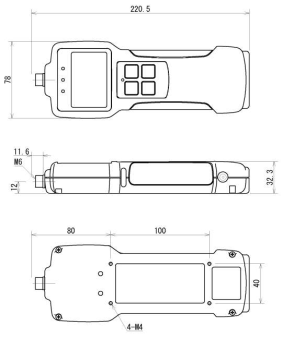 Z2S-DPU系列外置传感器推拉力计外观尺寸